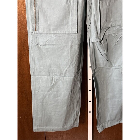 NEW Easel LA Women’s Wide Leg Utility Pants Teal Sz Large 100% Cotton - Med Also - Picture 3 of 6